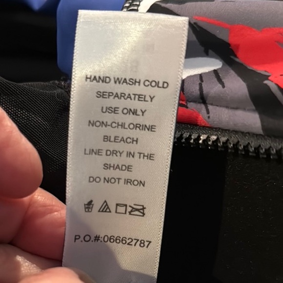 Swimsuits For All Black and Blue One Piece Swimwear with Vibrant Design. Size 28 - Picture 9 of 9